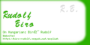 rudolf biro business card